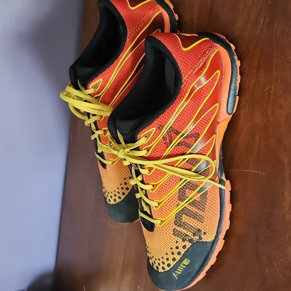 Inov-8 F-lite 192 athletic shoes - Orange and Yellow men's 9 - womens's 10.5